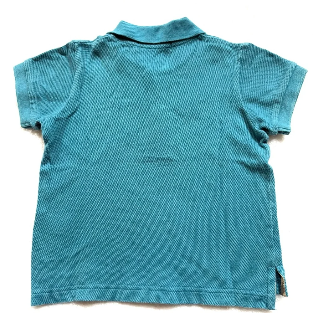Burberry baby boy polo shirt short sleeve 12-18m blue nova check tops horse